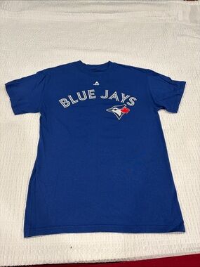 Blue Jays /Pillar Men's T-Shirt - Royal/Red Logo
Size M